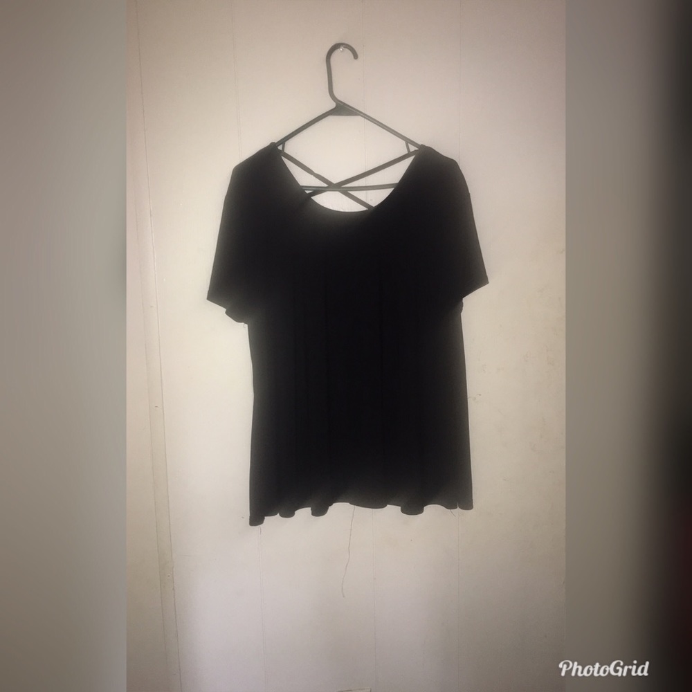 Black Cross back Top